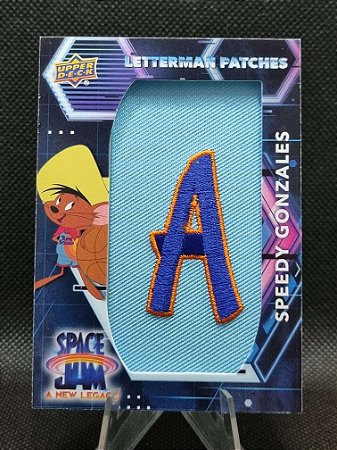 Upper Deck Space Jam Letterman Patches 2021 SPEEDY GONZALES "A"