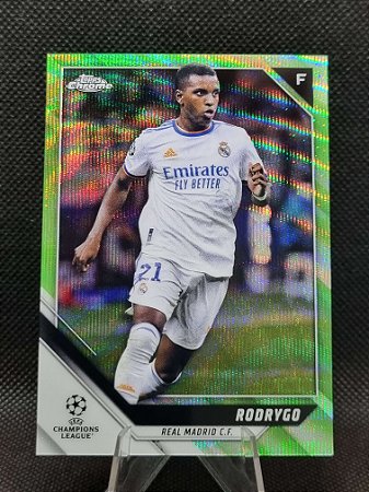 Topps Chrome UEFA Champions League Green Wave Refractor 2021-22 RODRYGO 72/99