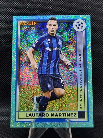 Topps Merlin Aqua Speckle 2022-23 LAUTARO MARTÍNEZ 144/199