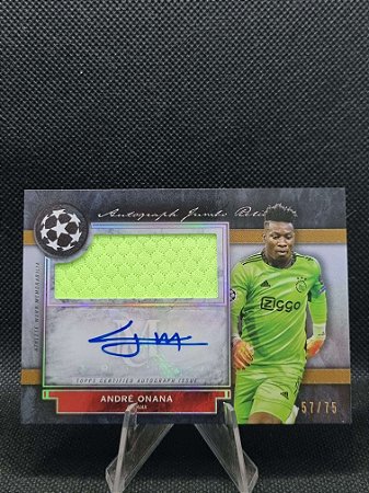 Topps Museum Autograph Jumbo Relic 2020-21 ANDRÉ ONANA 57/75