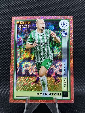 Topps Merlin Rose Gold Shimmer Refractor 2022-23 OMER ATZILI 294/299