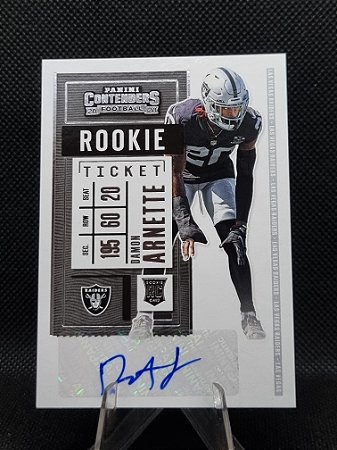 Panini Contenders Football Rookie Ticket Autograph 2020 DAMON ARNETTE
