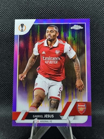 Topps Chrome UEFA Club Competitions Purple & Gold Seismic 2022-23 GABRIEL JESUS
