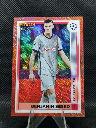 Topps Merlin Rose Gold Shimmer Refractor 2022-23 BENJAMIN SESKO 041/299