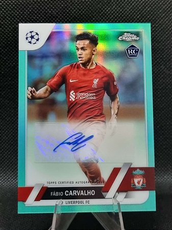 Topps Chrome UEFA Champions League Autographs Aqua 2022-23 FÁBIO CARVALHO 005/199