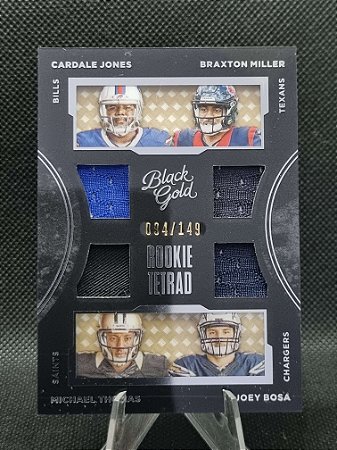 Panini Black Gold Rookie Tetrad 2016 JONES + MILLER + THOMAS + BOSA 094/149