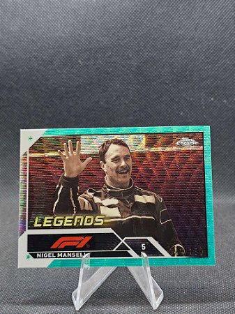 Topps Chrome F1 Legends Aqua Wave Refractor 2023 NIGEL MANSELL #/150