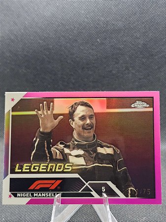 Topps Chrome F1 Legends Pink Refractor 2023 NIGEL MANSELL #/75