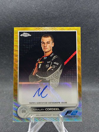Topps Chrome F1 Autograph Gold Wave Refractor 2022 AMAURY CORDEEL #/50