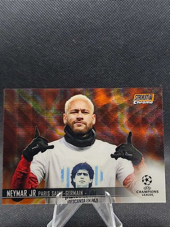 Topps Stadium Chrome UEFA Orange/Yellow Electric Refractor 2020-21 NEYMAR JR