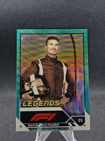 Topps Chrome F1 Legends Aqua Wave Refractor 2023 DAVID COULTHARD #/150