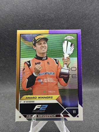 Topps Chrome F1 Award Winners Gold & Purple 2023 FELIPE DRUGOVICH