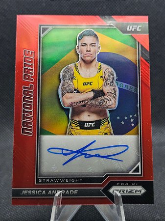 Panini Prizm UFC National Pride Autograph Red Prizm 2023 JESSICA ANDRADE