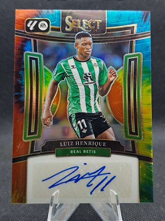 Panini Select La Liga Tie-Dye Autograph Prizm 2023-24 LUIZ HENRIQUE #/25