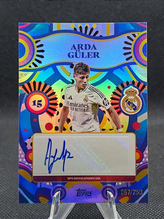 Topps Real Madrid Team Set Flamenco Flare Autograph 2024-25 ARDA GÜLER #/250