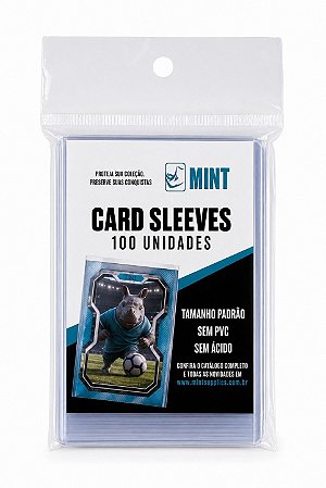 Sleeve Mint - 100 Unidades - Tamanhos Padrão e Thick Card