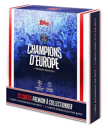 [Break 2272] Paris Saint-Germain: Champions d’Europe 2025 -  Hobby Box - Auto Garantido! Escolha seu jogador