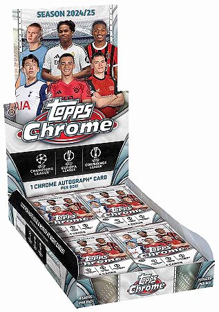 [Lacrado] Topps Chrome® UEFA Club Competitions 2024/25 - Hobby Box - 1 autógrafo garantido