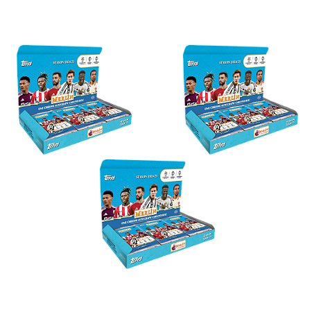 [Break 2372] Topps Merlin 2024-25 - 3x Hobby Boxes - 3 Autos - escolha seu time + 1 time sorteado