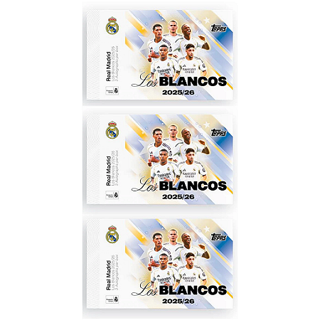[Break 2415] 3x Topps Los Blancos 2025-26 – Real Madrid - Escolha seu jogador + 2 sorteados
