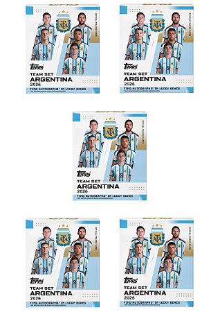 [Break 2519] 5x Argentina Team Set 25/26 - Escolha seu Jogador + 2 sorteados