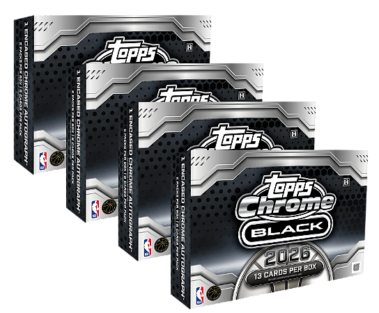 [Break 2679] 4x Topps Chrome Black Basketball 2025-26 – 4 Autógrafos Encapsulados Garantidos – PYT