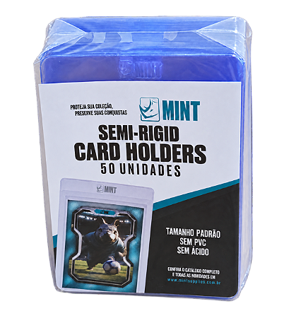 Semi-Rigid Card Holders MINT - Pacote com 50