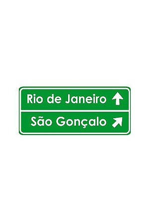 Placa indicativa personalizada HO (2 linhas)