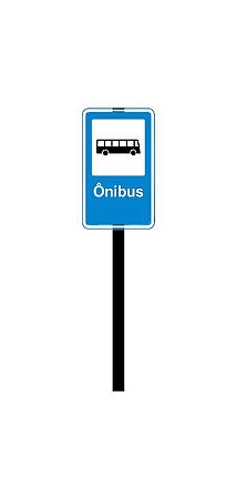 Placa de sinalização HO Ponto de ônibus