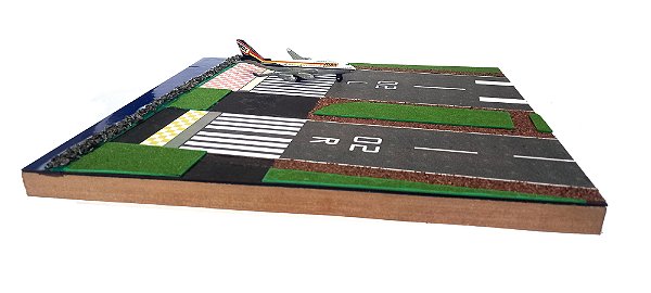 Diorama do aeroporto Santos Dumont escala 1/400 com aeronave