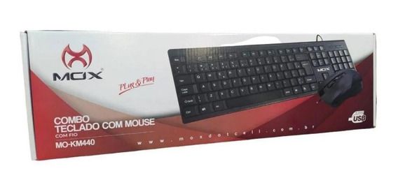 Kit Teclado e Mouse C/Fio MOX MO-440