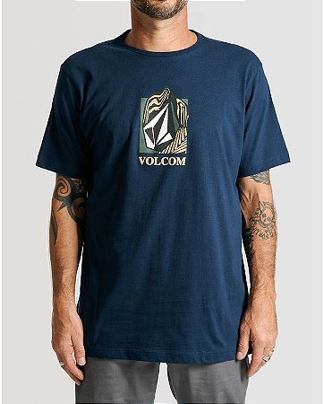 Camiseta Volcom Crostic Azul Marinho
