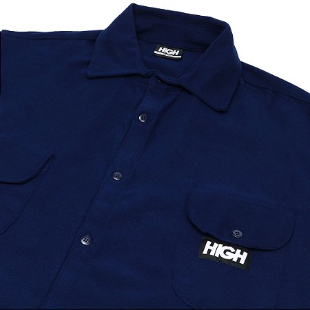 High Fleece Button Shirt Navy