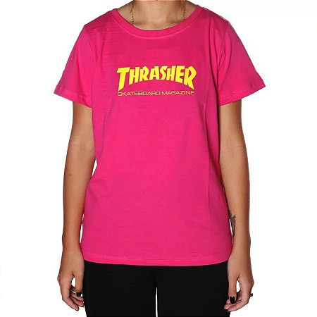 Camiseta Thrasher Feminina Skate Mag Rosa - Living Skateshop | Loja de  Skate e Patins Física e Online