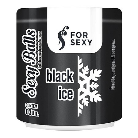 Black Ice Sexy Ball Bolinha Beijável 03 Unidades For Sexy