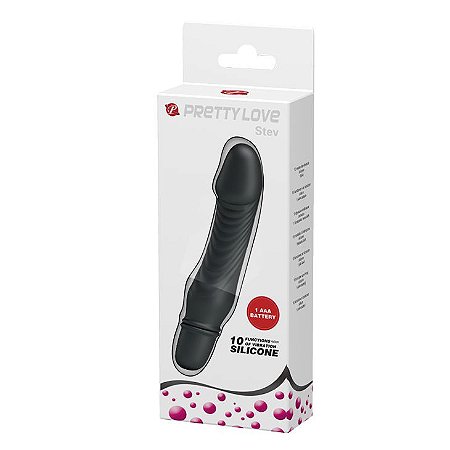 Vibrador Stev 10 Modos de Vibração Pretty Love Preto