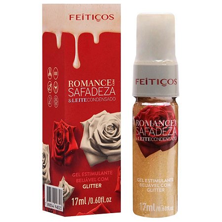 Romance com Safadeza Gel Excitante Beijável Leite Condensado