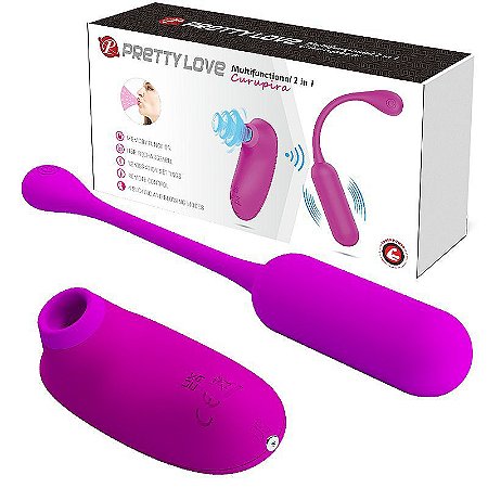 Vibrador Curupira 2 em 1 Bullet e Pulsação Pretty Love