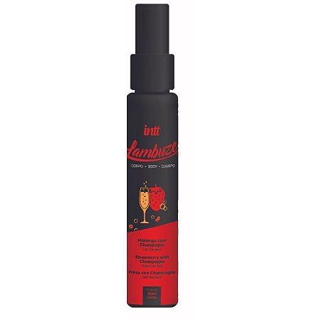Lambuze Morango Com Champagne Gel Beijável Intt