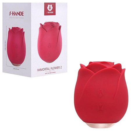 Vibrador de Sucção Pulsação Immortal Flower 2 Rosa S-Hande