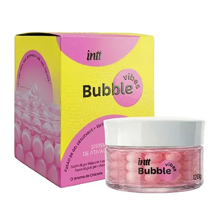 Bubble Vibes 3 em 1 Com Esferas de Ativação e Aroma de Chiclete Intt 120g