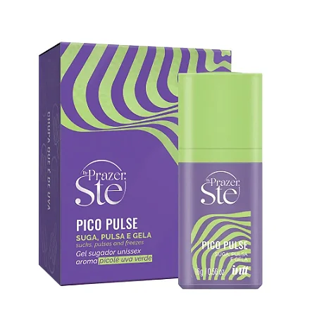 Pico Pulse Uva Verde INTT Gel Excitante Pulsa Suga Vibra Sensação Refrescante 16g