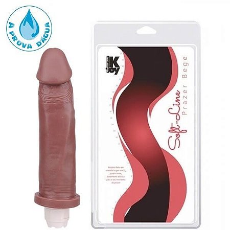 Pênis Realístico Com Vibrador 22,5x5,3cm Chocolate