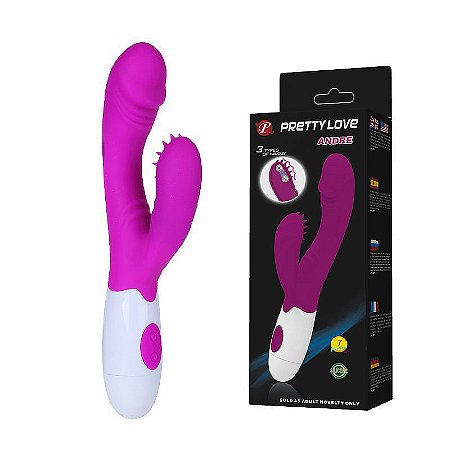 Vibrador Ponto G com Estimulador André Pretty Love