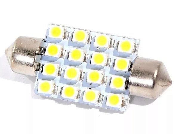 Lampada De Led Interna Pra Carro 16 Leds Universal 1 Unidade