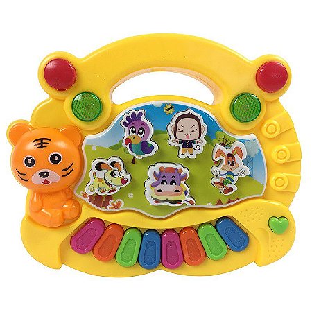 Piano Infantil Brinquedo Musical Com Animais Luzes E Música