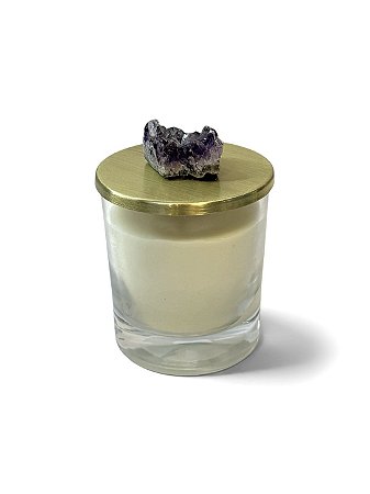 Vela Aromática com Drusa de Ametista