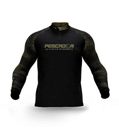 Camisa de Pesca Presa Viva Pescador - Preta