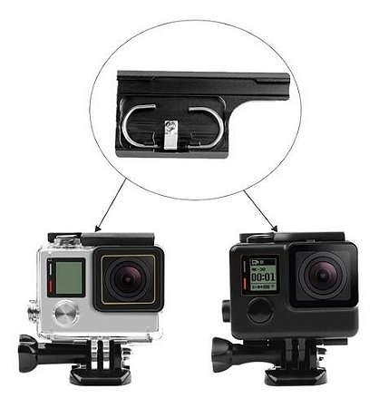 Trava em Alumínio para Caixas Estanque Padrão Gopro HERO3 e HERO4 - Modelo 01