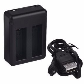 Carregador Similar USB Duplo Compatível com Câmeras Gopro HERO4 Silver e GoPro HERO4 Black